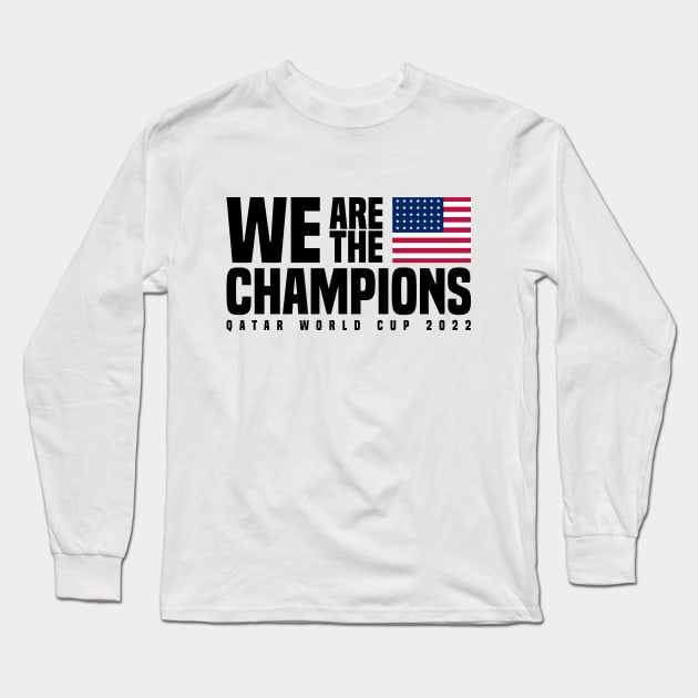 Qatar World Cup Champions 2022 - USA Long Sleeve T-Shirt by Den Vector